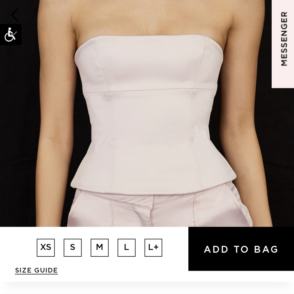 COPY - House of CB - ANGELICA CRYSTAL SATIN STRAPLESS CORSET, dusty pink, size …